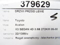 Dveře přední levé Toyota Avalon Sedan (_X3_) 2005 - 2012