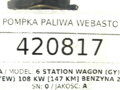 Pumpa / čerpadlo paliva webasto Mazda 6 Station Wagon (GY) 2002 - 2008