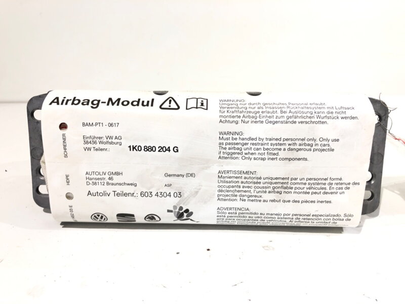 Airbag spolujezdce VW Golf V (1K1) 2003 - 2010 1K0880204G